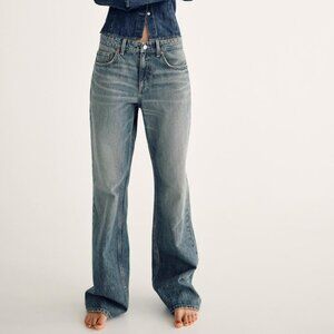 FULL LENGTH TRF MID-RISE WIDE LEG JEANS